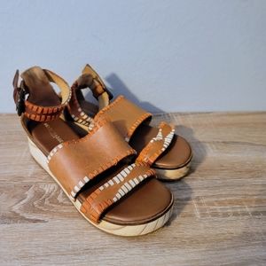 Kelsie Dagger Boho Platform Leather Sandles